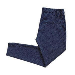 H&M Cotton Blend Pants | 6 | Navy with Floral Print
